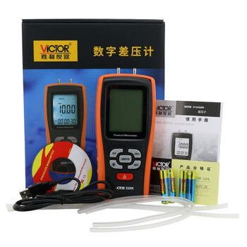 胜利仪器（VICTOR）数显压力表差压计压力计微压差表压力检测仪手持式气压表微压差计 VC520K 标配现货