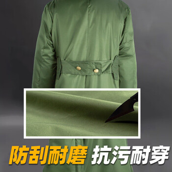 者也 冬季加厚劳保棉服绿色棉衣棉大衣棉袄内胆可拆工作服保安物业棉服防寒服 丝棉内胆【可拆卸】 均码