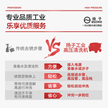 扬子（YANGZI）电动高压清洗机超高压清洗机工业环卫建筑物业除锈油漆高压水枪冲洗机50/15E