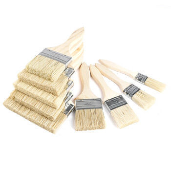 庄太太【高档长毛加厚1寸】油漆刷软毛刷子工业用无痕长柄1寸2寸3寸4寸8寸烧烤猪毛刷