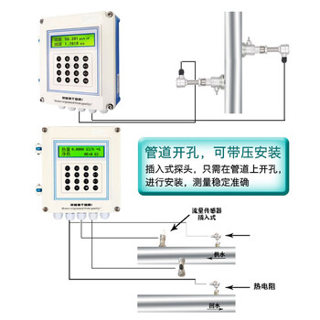 匡建仪表（CONJANT）TS-02 插入式超声波热量表套装 不锈钢传感器分体壁挂式超声波冷热量表
