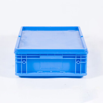 知旦 物流箱 外径:600*400*147mm物流运输箱分类盒搬运箱仓库整理箱收纳箱 ZWL-600147P 蓝色平盖