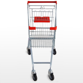 海斯迪克 HKCL-205 超市购物车 商场手推车儿童可坐加厚理货车 80L 银白（PVC轮）