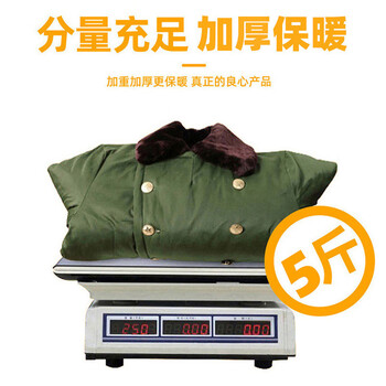 者也 冬季加厚劳保棉服绿色棉衣棉大衣棉袄内胆可拆工作服保安物业棉服防寒服 丝棉内胆【可拆卸】 均码