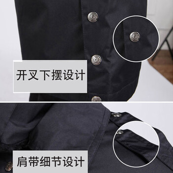 者也（ZYE）保安加厚加长反光棉衣加厚劳保棉袄防寒服物业工作服棉衣反光棉服 160-190码备注尺码 中长款