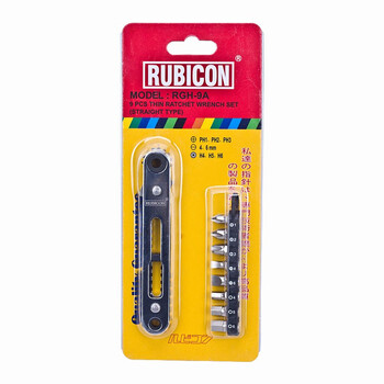 罗宾汉（RUBICON）棘轮批嘴螺丝刀RGH-9A直咀批咀套装 9件套