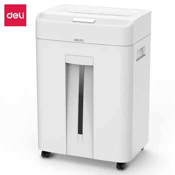 得力（deli）4级保密办公商用碎纸机纸张粉碎机30分钟连续碎纸单次碎16张 14436