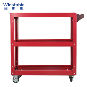稳斯坦 WST105  维修汽修工具车 推车 工具柜  工具箱 铁皮柜 红三层