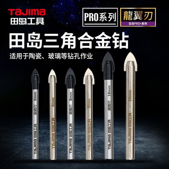 田岛（TAJIMA）XH-TCZ-10 龙翼刃合金三角钻陶瓷玻璃水泥打孔钻头5支装 10mm 1602-2733
