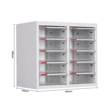 知旦A4效率柜ZD7605工具收纳柜物料盒10抽无门大盒