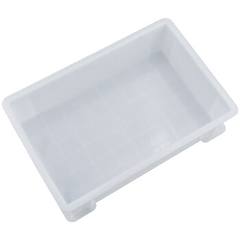 冰禹 BY-2375 加厚塑料物流周转箱 零件盒工具收纳箱 白色7#300*200*87mm（起订3个）