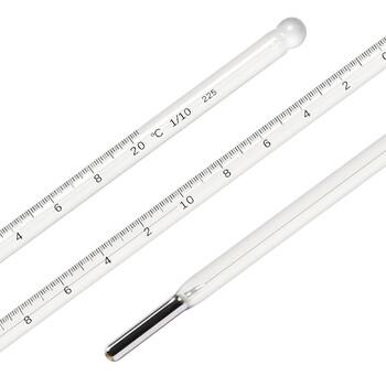 匡建仪表二等标准玻璃温度计WBG系列-30+20℃1支长度54cm 分度值0.1℃ 可过检 高精度 实验室用 -30+20℃ 