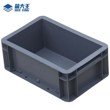 箱大王 Xlj-06 EU箱 收纳整理储物箱 加厚塑料物流箱 欧标汽配周转箱 零件盒灰色 300*200*120