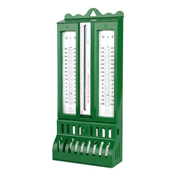 匡建仪表 干湿计干湿球温度计 272-1屋型铁壳温湿度计养殖场工业农业畜牧业用高精度温度表 272-1屋型