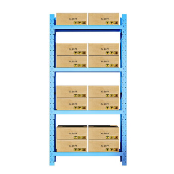金兽 仓储货架 1000*400*2000mm轻型库房展示架超市置物架GH1001 蓝色主架
