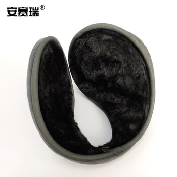 安赛瑞 保暖耳罩 冬季加厚耳套后戴式保暖耳捂 冬天防寒耳罩保暖耳暖耳套 灰色 25554