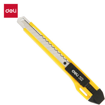 得力(deli)小号带护套办公美工刀2031