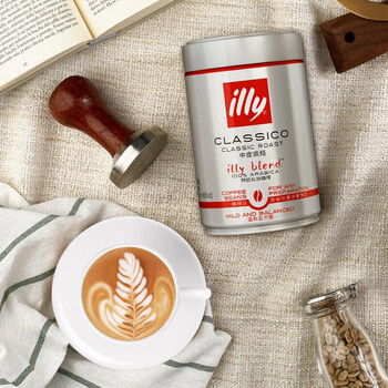 ILLY意利（illy）纯黑咖啡粉（深度烘焙）醇厚浓郁意式咖啡罐装250g