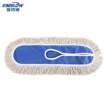 金诗洛 KSL062 平板拖把替换拖布 排拖工厂酒店可替换棉纱拖把保洁 90CM（蓝-替换头）1个