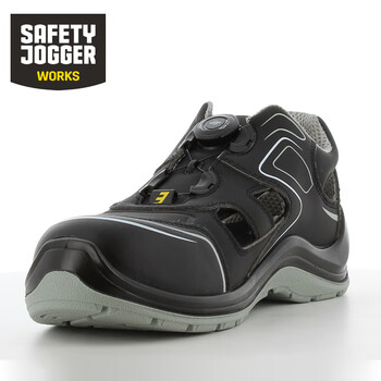 鞍琸宜 SAFETY JOGGER FLOW S1P SANDAL TLS 防砸防穿刺旋钮扣安全鞋灰色 35码