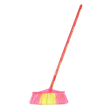 康丽雅 K-0011 木杆塑料丝小扫把 环卫学校宽头硬毛笤帚 小斜五