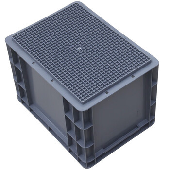 冰禹 BY-1193 EU箱加厚塑料物流箱 欧标汽配周转箱 收纳整理储物箱零件盒 400*300*280灰