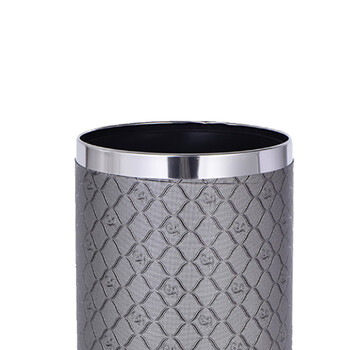 庄太太【圆形10L鱼网纹单层】酒店客房塑料垃圾桶方形无盖阻燃垃圾桶