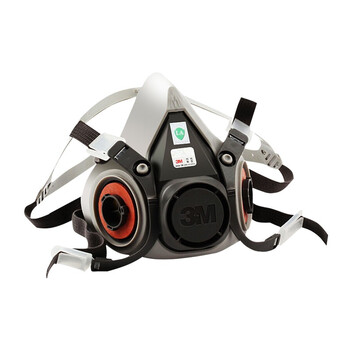 3M6200半面罩防护有机气体喷漆焊接农药防护面罩不含滤棉和滤毒盒中号1个装太仓定制