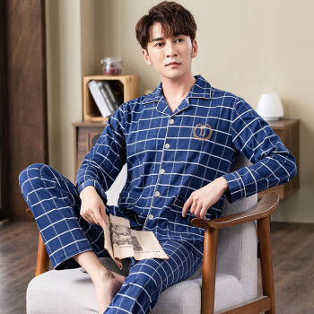 家居服套装冬季保暖男士加绒冬天舒适休闲睡衣y22089xxxl建议180205斤
