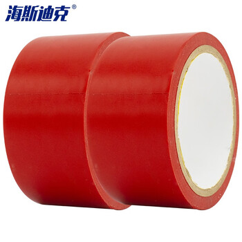 海斯迪克 HKJD-002 警示胶带 斑马线胶带 PVC地板划线胶带（红色 2卷）4.8cm*16y