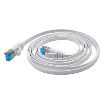 凌科朔(LINKSHIRE)六类扁平网线 CAT6类成品纯铜高速千兆金属头网络连接线跳线 白色 3米