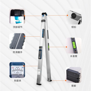 中交建仪2米靠尺建筑工地用墙面检测仪器测量垂直度平整度工程水平尺装修验收验房检测仪毛坯验房  9件套装