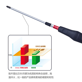 安力士牌（ANEX）进口No.3900进口软柄螺丝刀PH2X150mm 十字起子强磁螺丝批 改锥