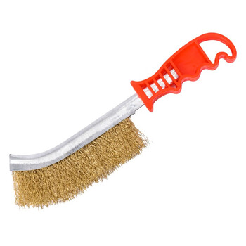 金诗洛 KSL948 钢丝刀刷 镀铜除锈刷 不锈钢丝刷 清洁刷 刀型刷子 不锈钢丝刷（1把）