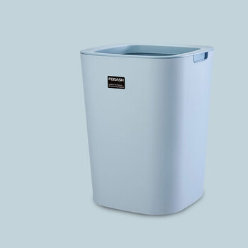 庄太太【浅绿色8L】北欧方形垃圾桶无盖客厅厨房大号带压圈简约现代卧室创意纸篓