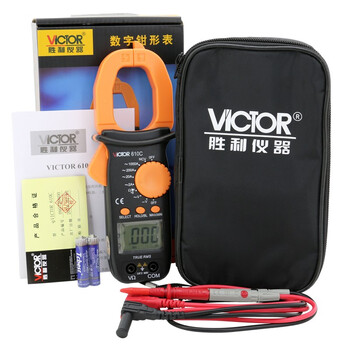 胜利仪器（VICTOR）万用表数字电流表交流钳形万能表数字电流表交直流 VC610C 标配现货