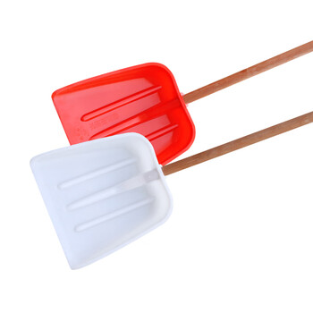 兰诗 WY4122 塑料铲塑料锹雪铲屯粮铲胶铲子粮食铲垃圾铲 1.4米木柄白色平锨