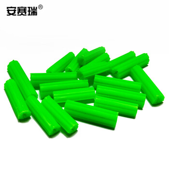 安赛瑞 塑料膨胀管 螺丝钉膨胀管锚栓 塑料膨胀塞 膨胀螺丝螺栓 绿色 M8×27mm（1000个装） 24374