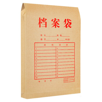 飞尔（FLYER）牛皮纸档案袋 标书合同文件资料袋【310g 无酸4cm 24x34cm】50个装