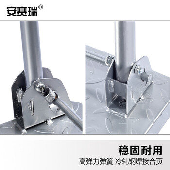 安赛瑞 钢板折叠平板车 手推低噪音快递物流搬运车90×60cm承重450kg橡胶轮6寸 200384