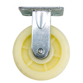 海斯迪克 白色加厚尼龙轮定向轮 工业脚轮 推车轮子 4寸重型定向轮