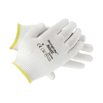 ANSELL 安思尔 76-200-8尼龙针织线手套无纤维手套 13针高弹柔软超贴合 8码 定做 12副
