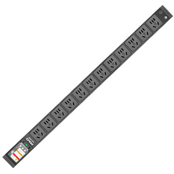 M&G 突破 安推MG37-10B  PDU机柜插座 12位新国标孔带接线盒 12位右侧安装