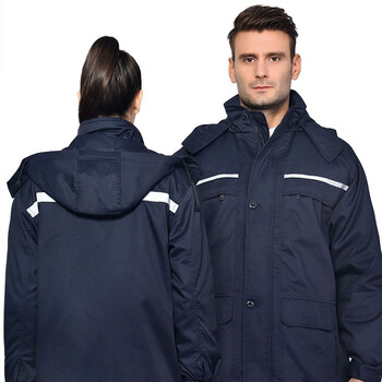 星工（XINGGONG）防静电棉衣 冬季工作服 加绒加厚可拆卸内胆棉服防寒保暖服藏蓝色180