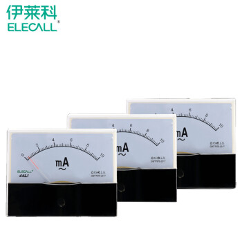 伊莱科指针式交流电流表安培表 44L1-A 机械表头 10mA~50A仪器 白色 1.5K/5A 7 