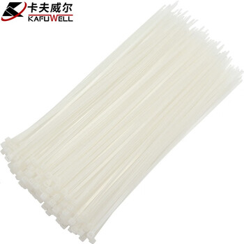 卡夫威尔 自锁式尼龙扎带大号加长 扎线带 小号扎带理线带束线带捆扎带 4.0*250mm 白色 200支装 OT1014G