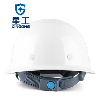 星工（XINGGONG）中建玻璃钢安全帽CSCEC工程防砸抗冲击安全帽 免费印字 白色XG-3ZJ