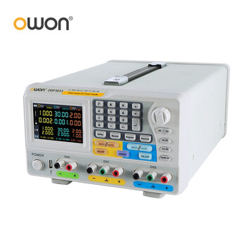 利利普owon可编程线性直流电源ODP3033输出功率198W三路可调30V/3A*2,6V/3A分辨率1mV1mA企业定制