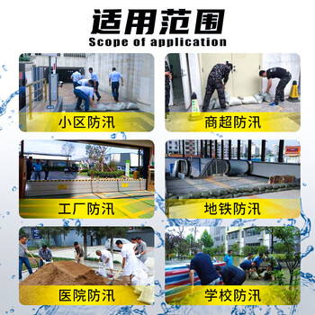 文举 防汛专用抗洪水防暴雨防水旱涝挡水沙包防台物业应急物资减灾70*30防洪沙袋抽绳款不含沙
