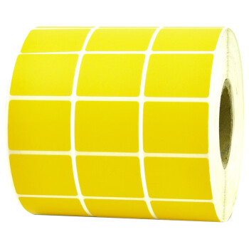 联嘉 黄色标签纸 不干胶打印纸 条码纸 30mm×14mm×10000张 三排